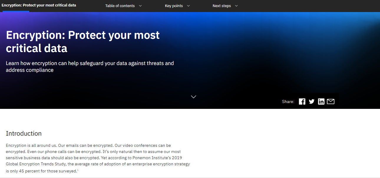 Encryption: Protect your most critical data