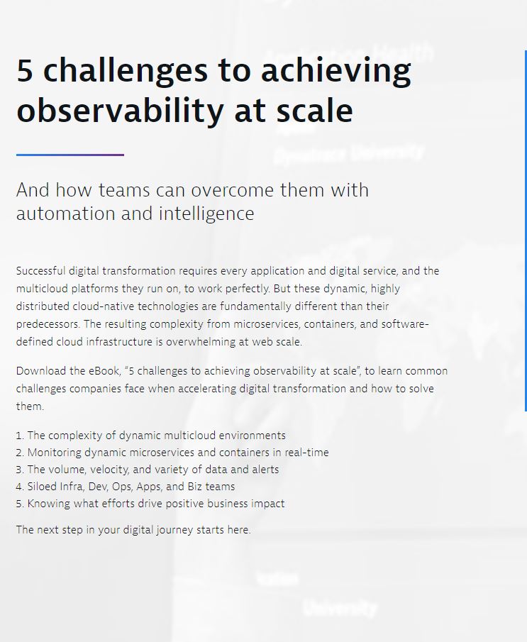 5 desafios para alcançar a observabilidade em escala