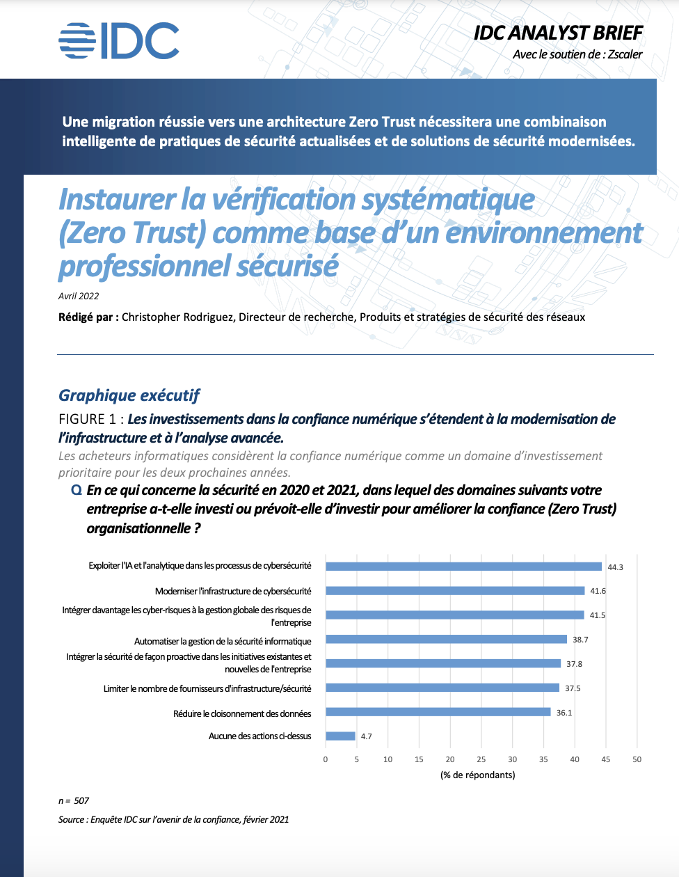 Instaurer le Zero Trust comme base d’un environnement professionnel sécurisé : nouveau rapport d’analyse IDC